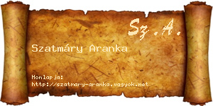 Szatmáry Aranka névjegykártya